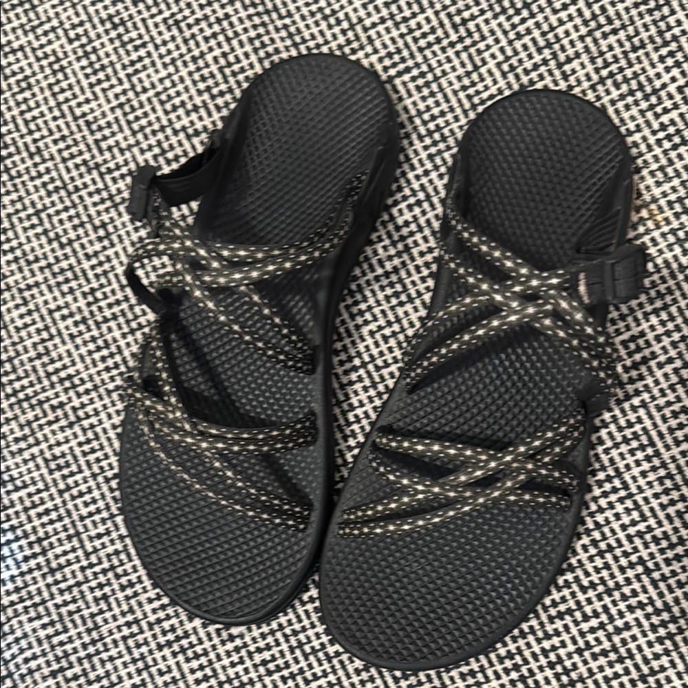 Chaco Black Sandals with Woven Straps for Outdoor Adventures